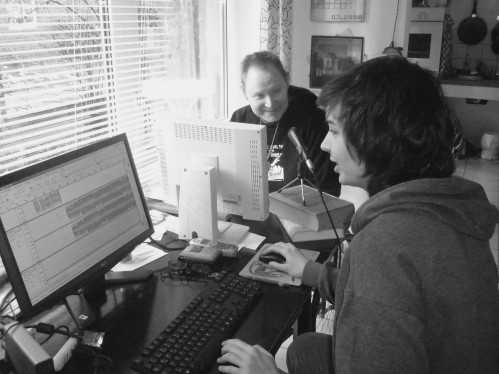 bei der Arbeit