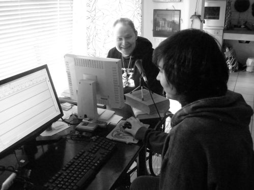 bei der Arbeit